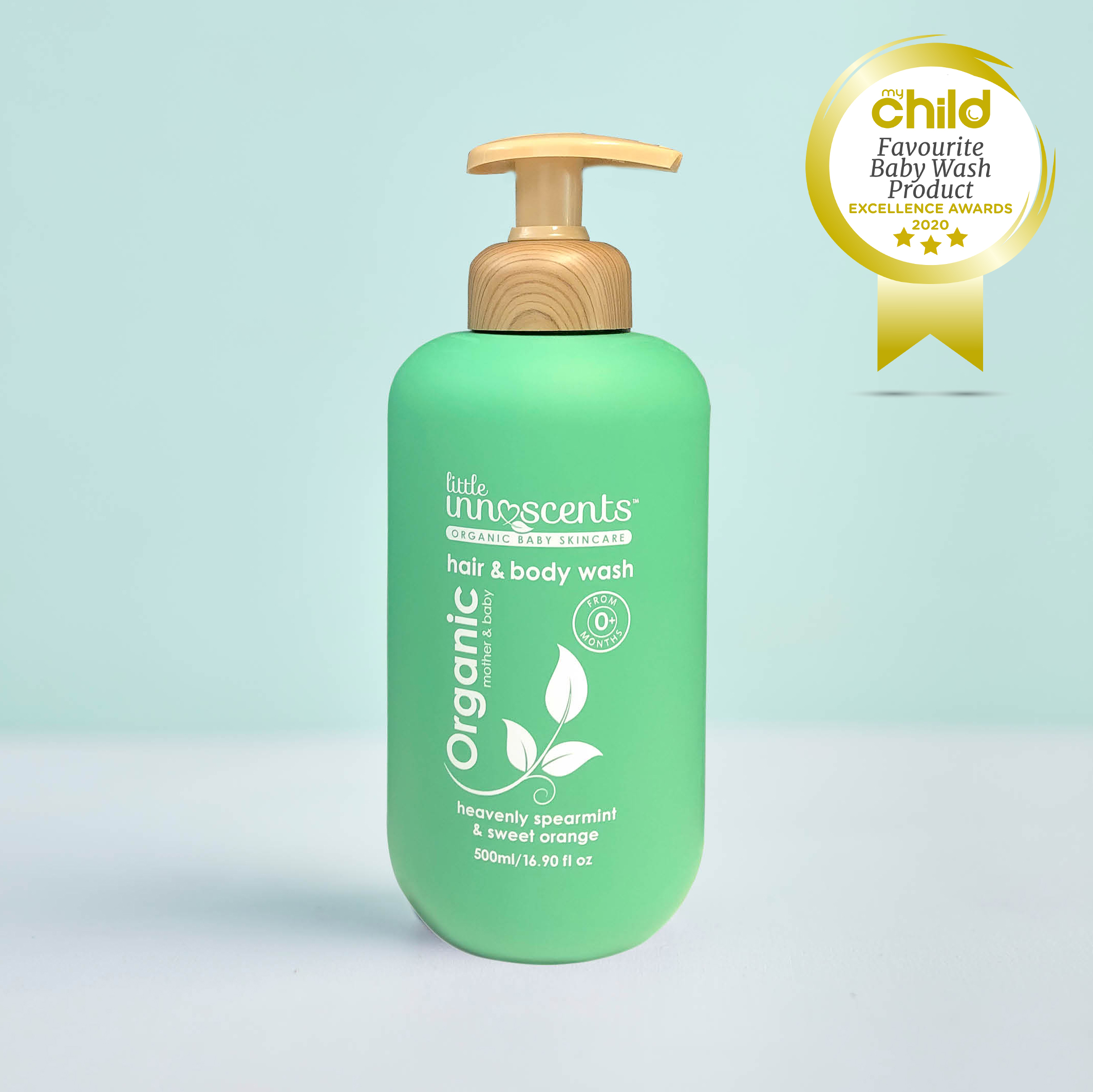 Organic Spearmint & Orange Hair & Body Wash - Little Innoscents